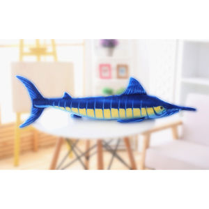 LZD  Creative Simulation Shark Marine Animal Plush Toy Blue Marline Pillow Ragdoll Doll Girls Birthday Gift