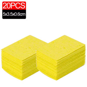 100pcs Đầu que hàn sắt miếng bọt biển vệ sinh chịu nhiệt màu vàng dày miếng bọt biển vệ sinh lâu dài đông máu Mỏ hàn điện vòi phun công cụ tháo Hàn