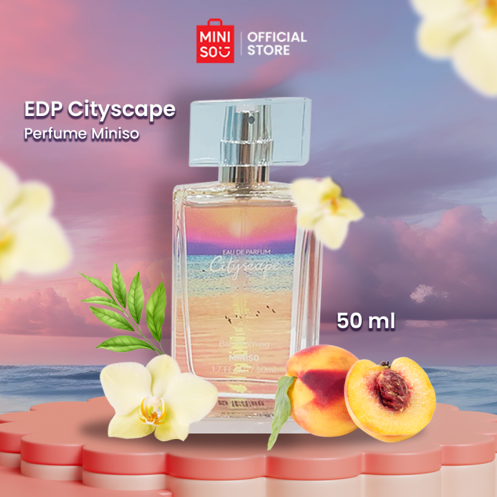 Miniso Eau de Parfum Wanita 50 ml – Tahan Lama , Aroma Ringan & Mewah , Edisi Pemandangan Kota