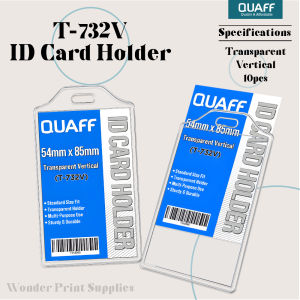 WPS 54x85mm Clear ID Card Holder Vertical T-732V ID Sleeve 10pcs ID Protector ATM Size