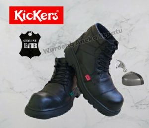 Sepatu Safety Ujung Besi Boots Kickers Comando kulit Kerja Proyek Lapangan Sepatu hikking Sepatu treaking Best Quality Best Seller - Bayar Di Tempat