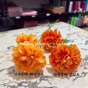 SFS - [GOMPIE X3] ARTIFICIAL FLOWER GOMPIE BUNGA PALSU GOMPIE KRISAN POMPOM PINGPONG PERLENGKAPAN BUKET BUNGA SURABAYA CHRYSANTENUM CHRYSAN BUNGA ARTIFICIAL DANDELION BUNGA BULAT BESAR GOMPI MAWAR ROSES DEKORASI PELAMINAN WEDDING DECORATION MENJUNTAI