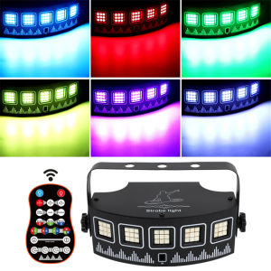Hot Stage Strobe Light Flash Stage Lighting Sound Activated and Speed Control RGB Strobe Light Flash Party Lighting for Wedding Birthday Club