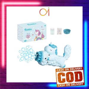 AI-M347 Mainan Pistol Air Tembakan Gelembung Sabun / Mainan Anak Pistol Bubble Gun Karakter Kuda 10 Lubang Bubble Busa