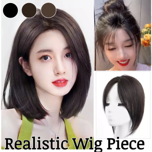 【Ship in 24H】Realistic Wig Piece for Gray Hair + Hair Volume Replacement Top Cover Gray Hair Wig Set Real Hair Fluffy Breathable Supplementing Piece