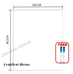 [SG Stock/Flat Packaging]A3 Fridge Magnetic Whiteboard (Monthly Weekly Planner A3) Magnetic White Board Sheet Calendar Sticker  For Kids Marker Board Schedules Refrigerator Planner Program Message Memo