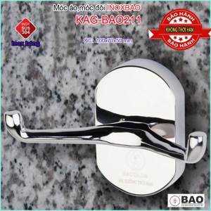 [HCM]Móc đôi Inox Bảo KAG-BAO211 móc 2 treo đồ nhà tắm SUS304 đế đúc thiết kế tuyệt đẹp sang trọng tinh tế đến từng chi tiết