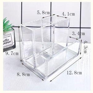 Clear Medium Sized Acrylic Makeup & Brush Holder Stand Organizer Desktop Organizer Storage Box(Not Includes Pearl)