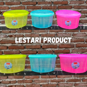 [6pcs] Toples Plastik Bulat 3 Liter YoyoStar Warna Sealware Wadah Tempat Penyimpanan Makanan Kerupuk
