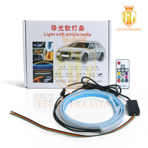 Lampu LED Strip Turn Signal Flowing Light Guide Strip RGB 60cm