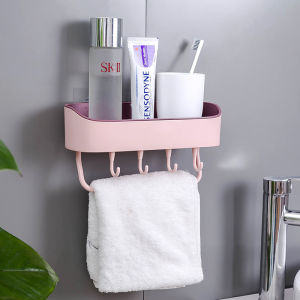 Bathroom shelf ชั้นวางของติดผนัง ชั้นเก็บของ ห้องน้ำ ตะกร้าสี่เหลี่ยมและเข้ามุมแบบติดผนัง ชั้นวางของในห้องน้ำ