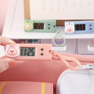 Cartoon Electronic Watch Keychain Adjustable Time And Date Multi Mini Electronic Watch Bag Pendant Kids Gift
