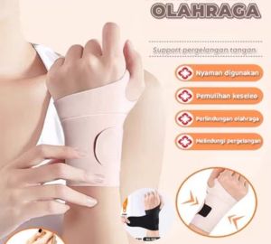 Wristband Olahraga Hand Wrist Brace Alat Deker Support Tangan Pergelangan Cedera Keseleo Pelindung CS
