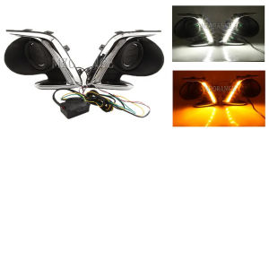 LED DRL for Mitsubishi Mirage G4 Attrage 2012-2017 Headlight Daytime Running Lights Fog Lamp With Yellow Turn Signal accessories