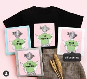 ELLIPSES.INC Tumblr Tee / T-Shirt / Kaos Wanita & Pria Lengan Pendek I HATE EVERYONE