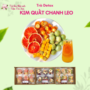 Trà Detox KIM QUẤT CHANH LEO sấy lạnh - Trà Detox Gi ảm Cân an toàn - Trà Detox kim quất chanh leo - Tiệm Trà Xưa - Trà Hoa Thảo Mộc