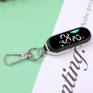 BETTERFORM Digital Display Electronic Hanging Watch LED Portable Luminous Pocket Watch Creativity Carabiner Pocket Watch Kids Adults