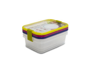 Omada Sanaliving - Microban Antibacterial Food container 1.3L x 3   ( Exclusive Distributor )