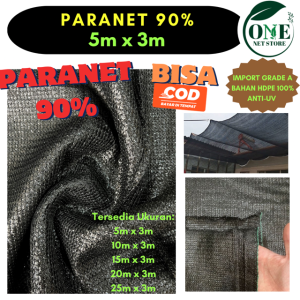 JARING PARANET 90% | GRADE A | SHADING NET | ANTI UV | 5M X 3M ( ECERAN )