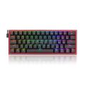 EasyPC | Redragon K617 FIZZ 60% Red Switch Black/ Grey & White Case Wired RGB Mechanical Gaming Keyboard For Better Gaming Experience. 