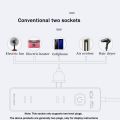 Two Hole Flat Socket 2 Plugs 6 Digits Rubiks Cube Socket Multi-function Household Power Converter. 