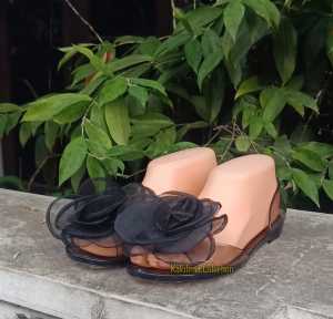 SEPATU JELLY WANITA FLATSHOES BUNGA PEREMPUAN BLC 186