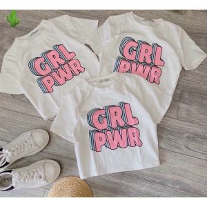 Áo Thun Nữ In Chữ GRL Dễ Thương Lắm Nè