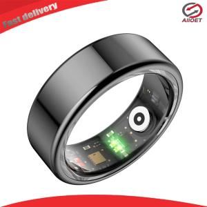 【Alloet】 Smart Ring Blood Oxygen Sensor IP68 Waterproof Fitness Tracker Compatible with Android and iPhone