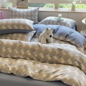 Pure Cotton Thickened Brushed Cotton Duvet Cover Single Piece Full Cotton 150x200x230 Single Student Dormitory Quilt Cover Winter 4LZD