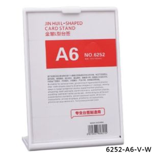 L Shape Display Stand Table Menu Restaurant A4 A5 A6 Signholder Portrait QR Code Sign Holder
