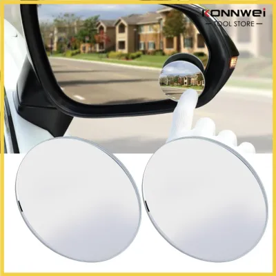 Konnwei Blind Spot Mirror Round HD Glass and ABS Housing Convex Wide Angle Rear View Mirror for SUVs Trucks
