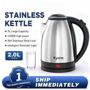 Electric Kettle Household 2.0L Large Capacity 304C Stainless Steel Material Hot Water Pot 1500W Fast Heating Auto Shut Off