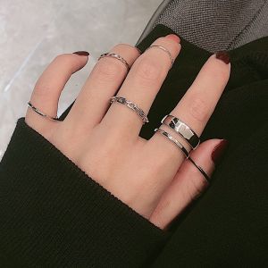 Fashion Jewelry Shop INS 7 chiếc nhẫn cho nữ Nhẫn hợp thời trang cho cặp đôi Quà tặng ngày lễ tình nhân ❤️
