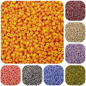 3mm Mixed Multi-Color Czech Glass Rice Spacer Beads Watermelon Shape Glass Rice Bead Austria Crystal Round Beads for Home Living Bracelet Craft