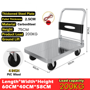 Hand Trucks Push Cart Trolley Heavy Duty Foldable Platform Truck Steel Aluminum Multifunctional grocery water cart hand trucks