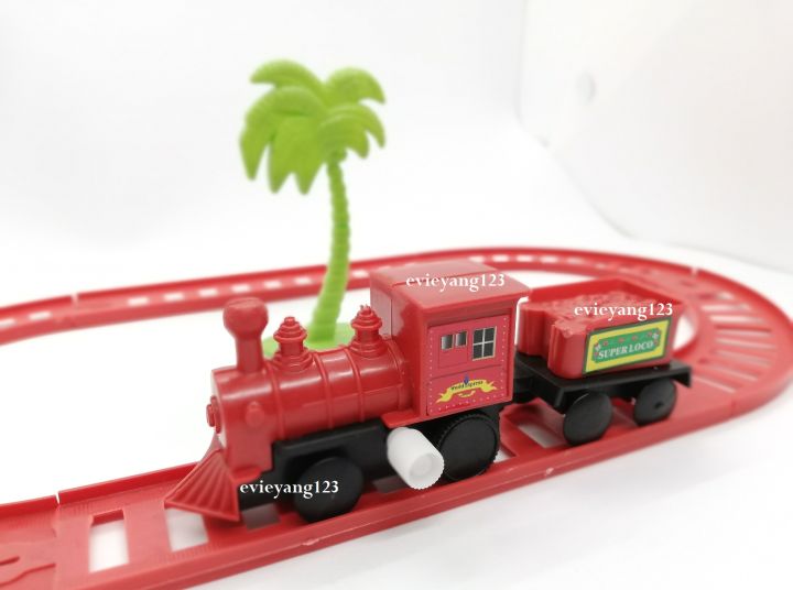 Moving Train Set Toy Train Tracks Railway Set Mainan Keretapi Mainan ...