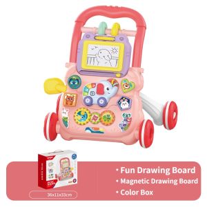 Baby Drag Walker with Wheel Kawaii Elephant Musical Toy Push Walking for Toddler Multifunction Activities Baby Toy