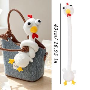 43cm Creative Long Neck Cute Pendant Decoration Plush Toy Birthday Gift Decoration Funny Bag Pendant Hanging Decor