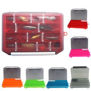 Plastic Fishing Tackle Box Storage Tray Tackle Boxes Organizer with Removable Dividers Fishing Lures Hooks Accessories