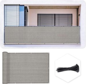 Balcony Privacy Screen Fence Cover UV Protection Resistant for Deck Patio Backyard Outdoor Pool Porch Railing 180GSM HDPE