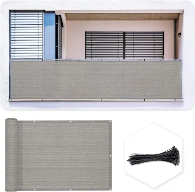 Balcony Privacy Screen Fence Cover UV Protection Resistant for Deck Patio Backyard Outdoor Pool Porch Railing 180GSM HDPE