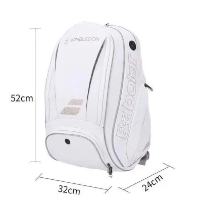 SG Local - Babolat Pure Line Wimbledon Tennis Backpack Badminton Squash – White/Gold