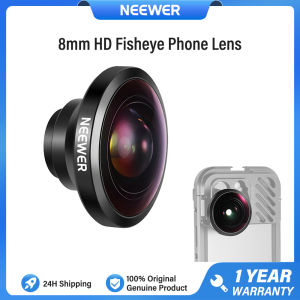 NEEWER LS-29 8mm HD Fisheye Phone Lens 220° Wide Angle Lenes for Phone Camera Compatible with iPhone Samsung Xiaomi Andriod Smartphone