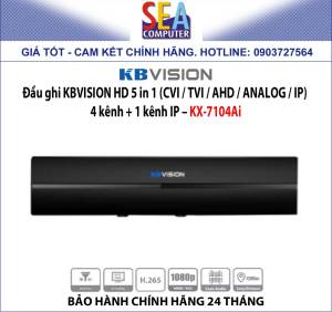 Đầu ghi KBVISION HD 5 in 1 (CVI / TVI / AHD / ANALOG / IP)  4 kênh + 1 kênh IP - KX-7104Ai