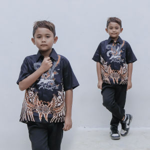 NEW KEMEJA BATIK PRIA DEWASA LENGAN PANJANG MOTIF ARAPAIMA MARUN BAHAN POLYMICRO