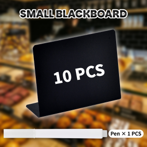 10pcs Rewritable Mini PVC Blackboard Chalkboard Stand Holder Birthday Wedding Party Table Display Board 标签牌