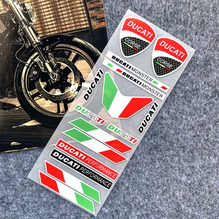 2Set DUCATI Sticker Vinyl Waterproof Reflective Holographic