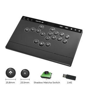Haute42 W-P1 Tri Mode 2.4G Wireless Touch Screen Leverless Hitbox Controller For PC/PS4/PS5/Switch Stickless Arcade Controller
