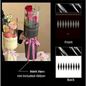 10pcs Round Flower Wrapping Paper in Clear Plastic Ideal for ValentineS Day WomenS Day Anniv Day