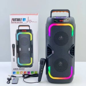 🇹🇭💥รุ่นหรูหรา💥16นิ้ว ลำโพงบลูทูธ รุ่น ABS-4219 เบสทรงพลัง 6D เสียงดังฟังชั่นครบ เสียงกระหึ่ม (แถมไมค์+สายชาร์จ+รีโมท)